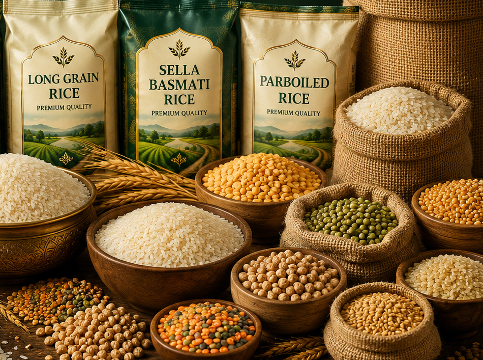 Premium long grain, Sella Basmati and parboiled rice collection